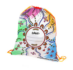 Colour-In Indigenous Drawstring Bag By Iesha Wyatt