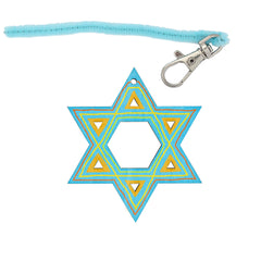 Star Of David Wooden Bag Tag Kit
