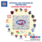 AFL Colour-In Mouse Pad - Choose Your Team!