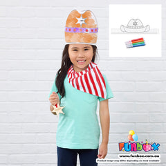 Colour-In Cowboy Hat Headband Crown