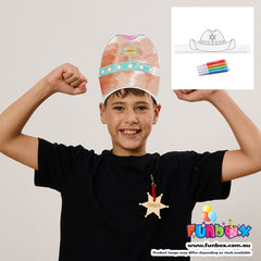 Colour-In Cowboy Hat Headband Crown