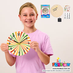 New! DIY Back In Time Wooden Learning Clock