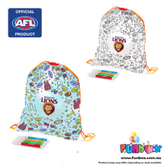 AFL Colour-In Drawstring Bag - Choose Your Team!
