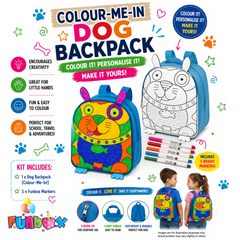 Colour-Me-In Doggy Backpack With Markers