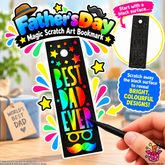 Father's Day Magic Scratch Art Bookmark