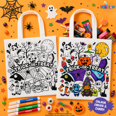 Halloween Colour-In Tote Bag - Bulk Buy (250 Units)