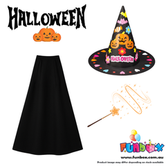 Halloween Witch Costume (Cape & Hat)