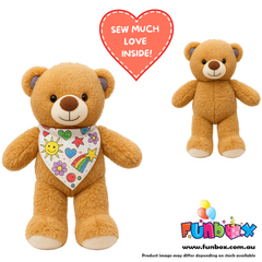New! Light Brown Teddy Stuffem with Bandana (new design)