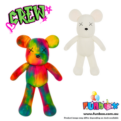 New! Pop-Art Teddy Bear Stuffem with Graffiti Pen Markers