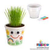 DIY Plant A Grass Head Pot Kit (White)