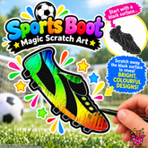 Soccer Boot Magic Scratch Art