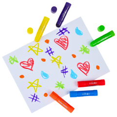 Canvas Tote Bag Cotton Blend With Paint Sticks