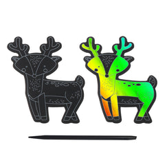 Christmas Reindeer Magic Scratch Art