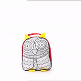 Colour-Me-In Owl Backpack With Markers