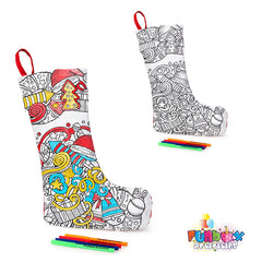 Colour-In Christmas Stocking - Bulk Price (Mixed Designs)