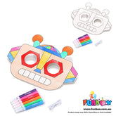 Robot Colour-In Mask - Bulk Buy 250 Units
