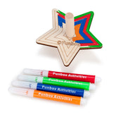 Star Wooden Spinning Top With Texters