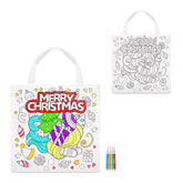 Christmas Themed Colour-In Tote Bag - Bulk Buy