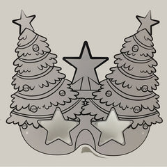 Christmas Tree Colour-In Mask - Bulk Buy