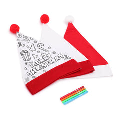Colour-In Santa Hat - Bulk Buy