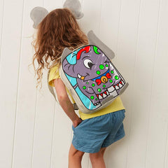 Colour-Me-In Elephant Backpack With Markers