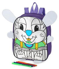 Colour-Me-In Bunny Backpack With Texters