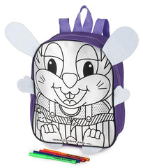 Colour-Me-In Bunny Backpack With Texters