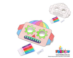 Robot Colour-In Mask - Bulk Buy 250 Units