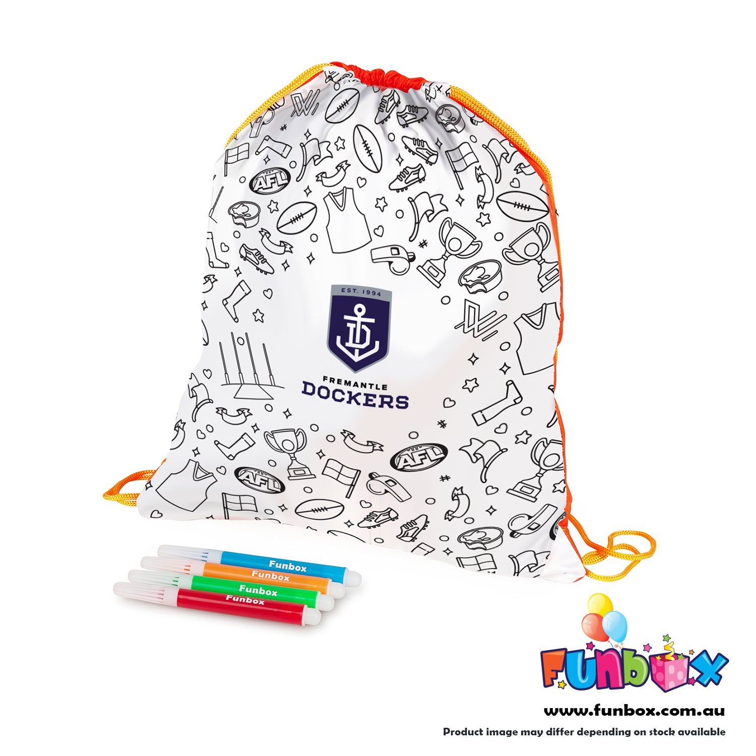 AFL Colour-In Drawstring Bag - Choose Your Team!