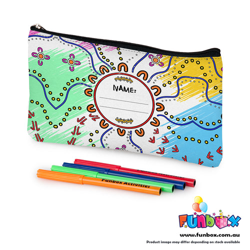 Colour-In Indigenous Pencil Case by Iesha Wyatt