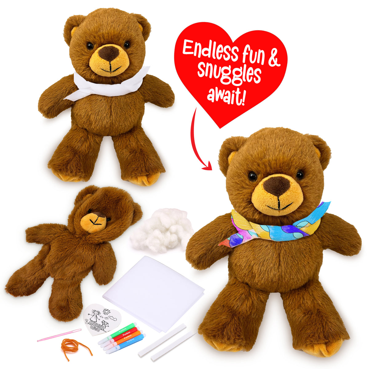 Teddy Bear Stuffem with Bandana (new design)