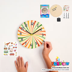 New! DIY Back In Time Wooden Learning Clock