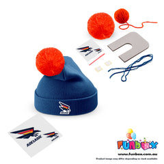 Beanie & Pom Pom Kit in AFL Colours - Choose Your Team!