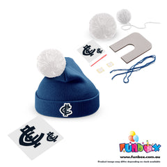 Beanie & Pom Pom Kit in AFL Colours - Choose Your Team!