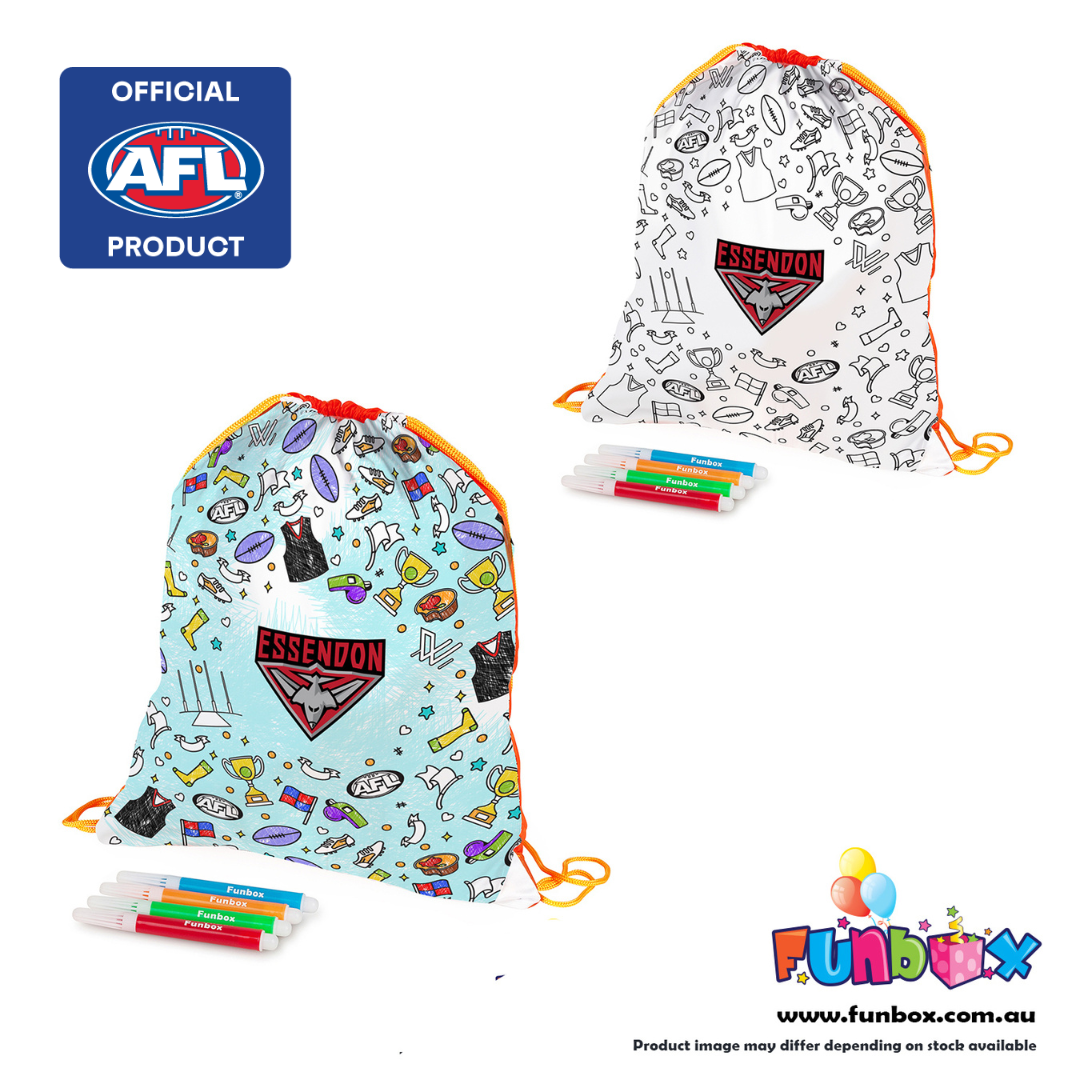 AFL Colour-In Drawstring Bag - Choose Your Team!