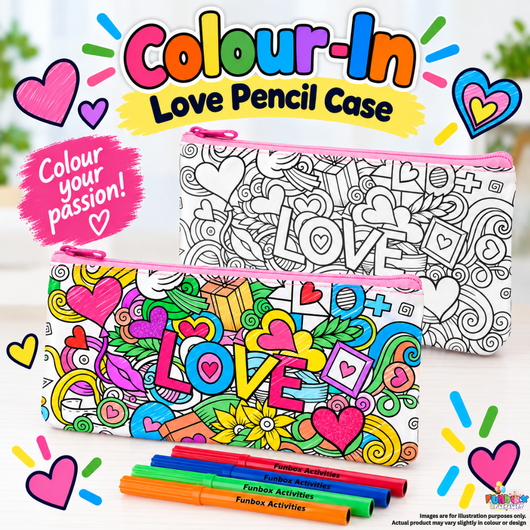 Colour-In Love Pencil Case