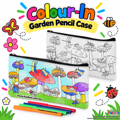 Colour-In Garden Pencil Case