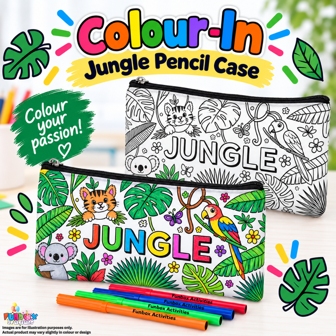 Colour-In Jungle Pencil Case