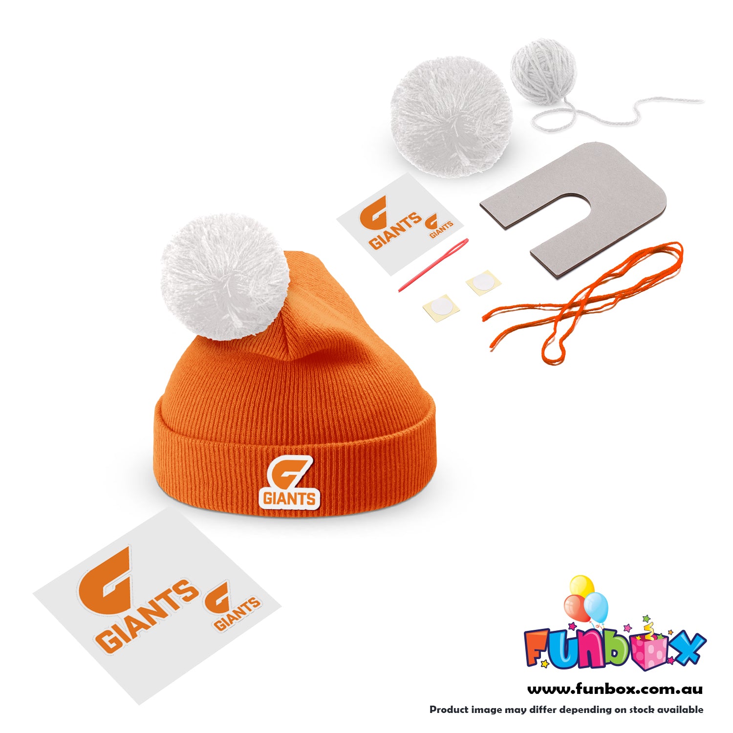 Beanie & Pom Pom Kit in AFL Colours - Choose Your Team!