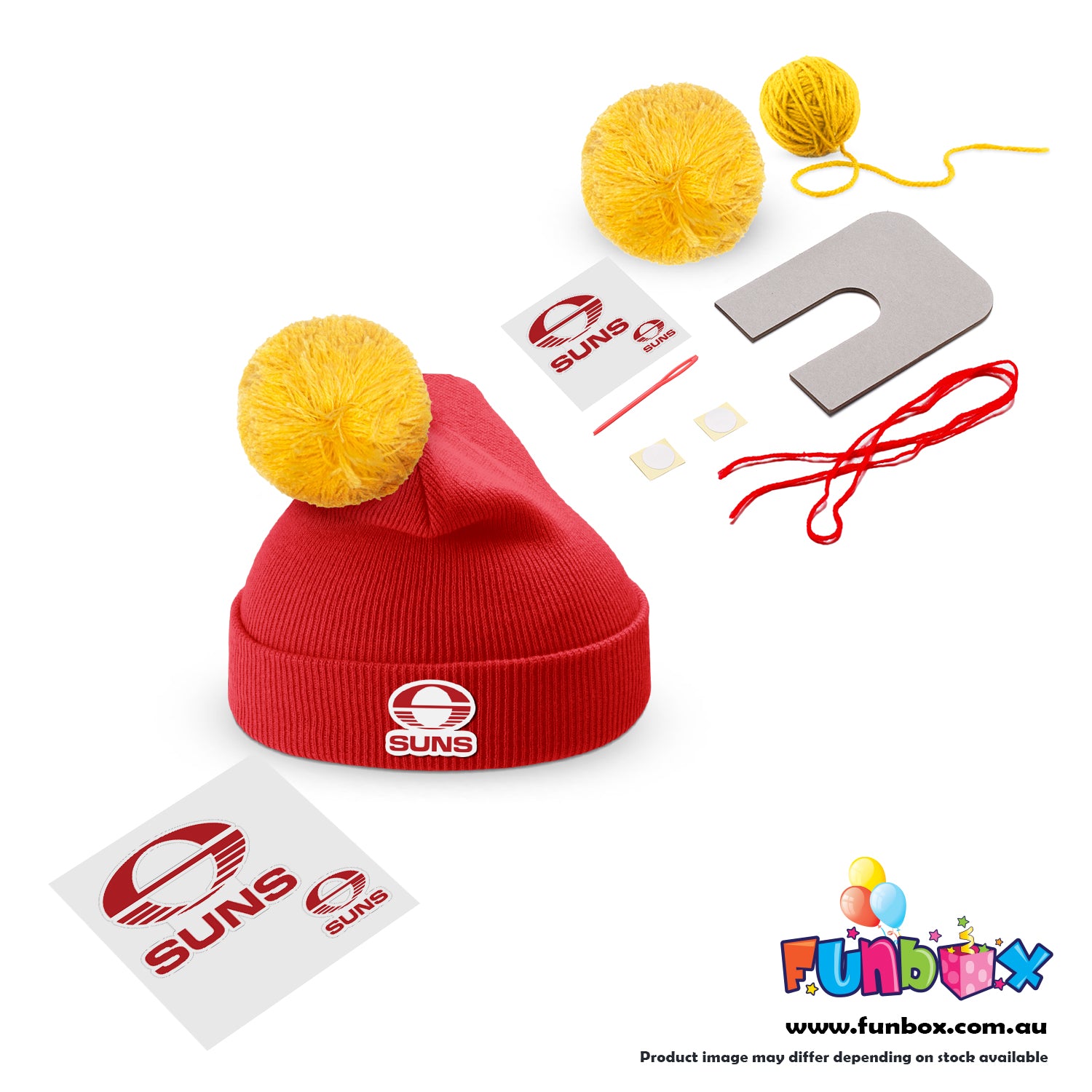 Beanie & Pom Pom Kit in AFL Colours - Choose Your Team!