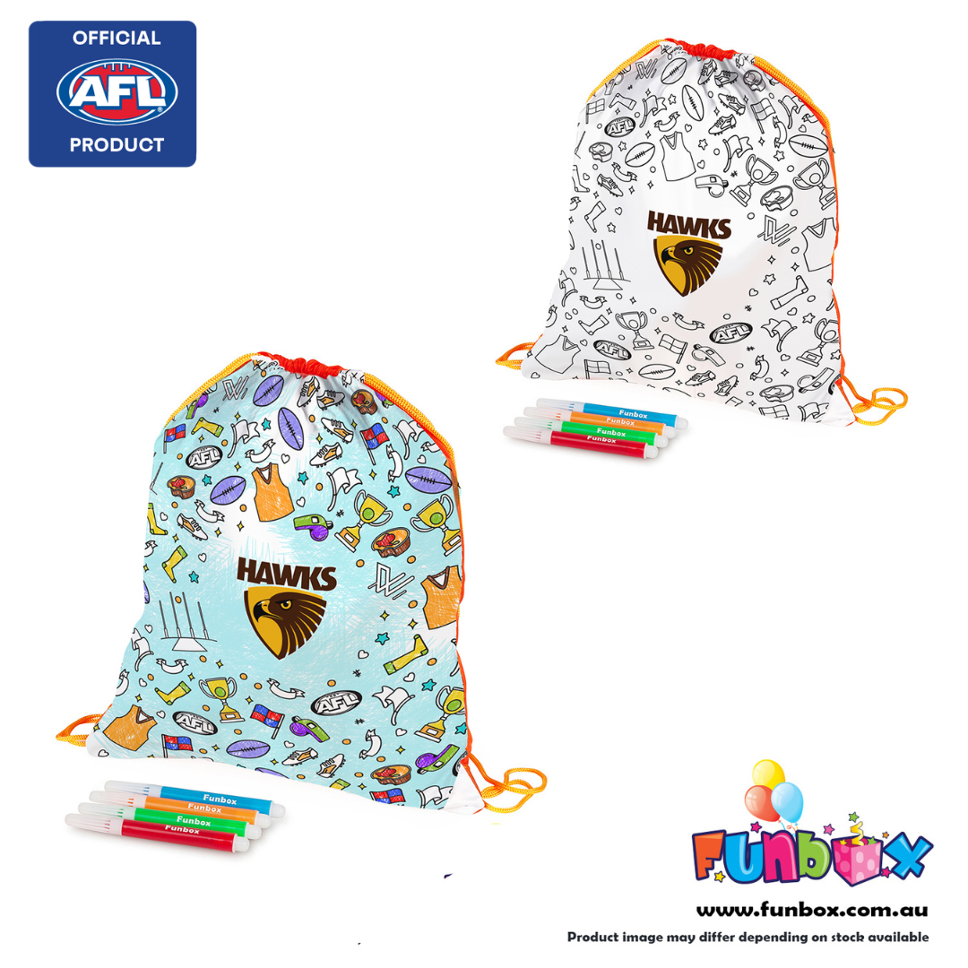 AFL Colour-In Drawstring Bag - Choose Your Team!