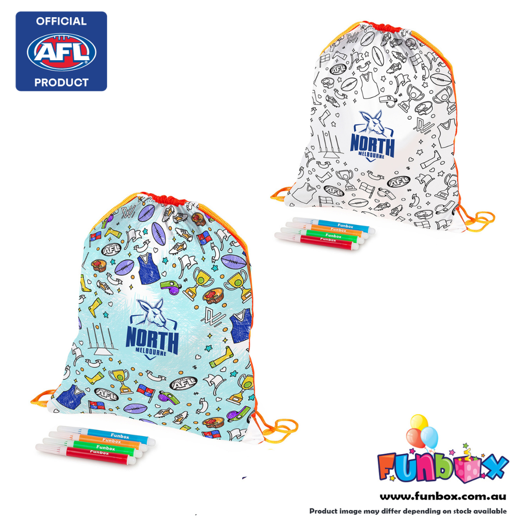 AFL Colour-In Drawstring Bag - Choose Your Team!