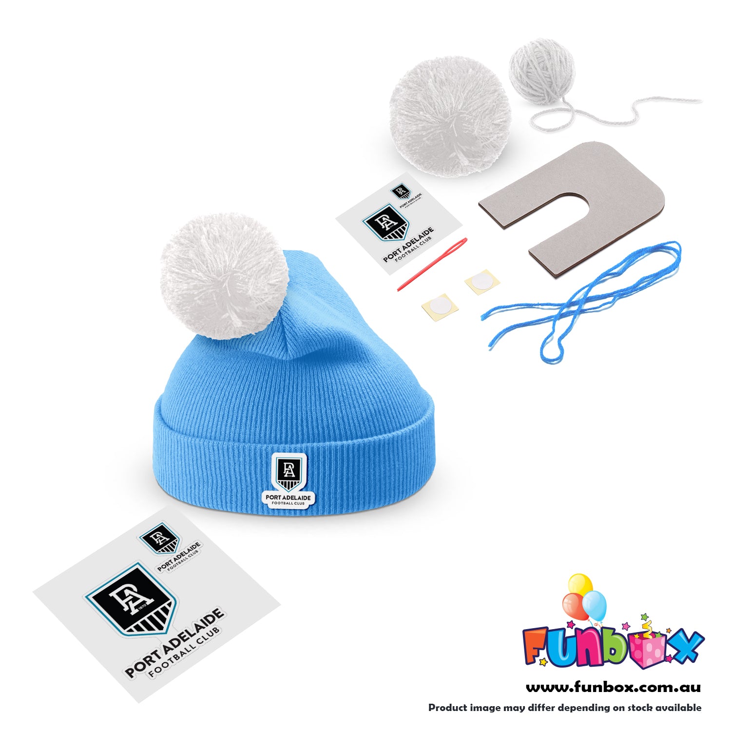 Beanie & Pom Pom Kit in AFL Colours - Choose Your Team!