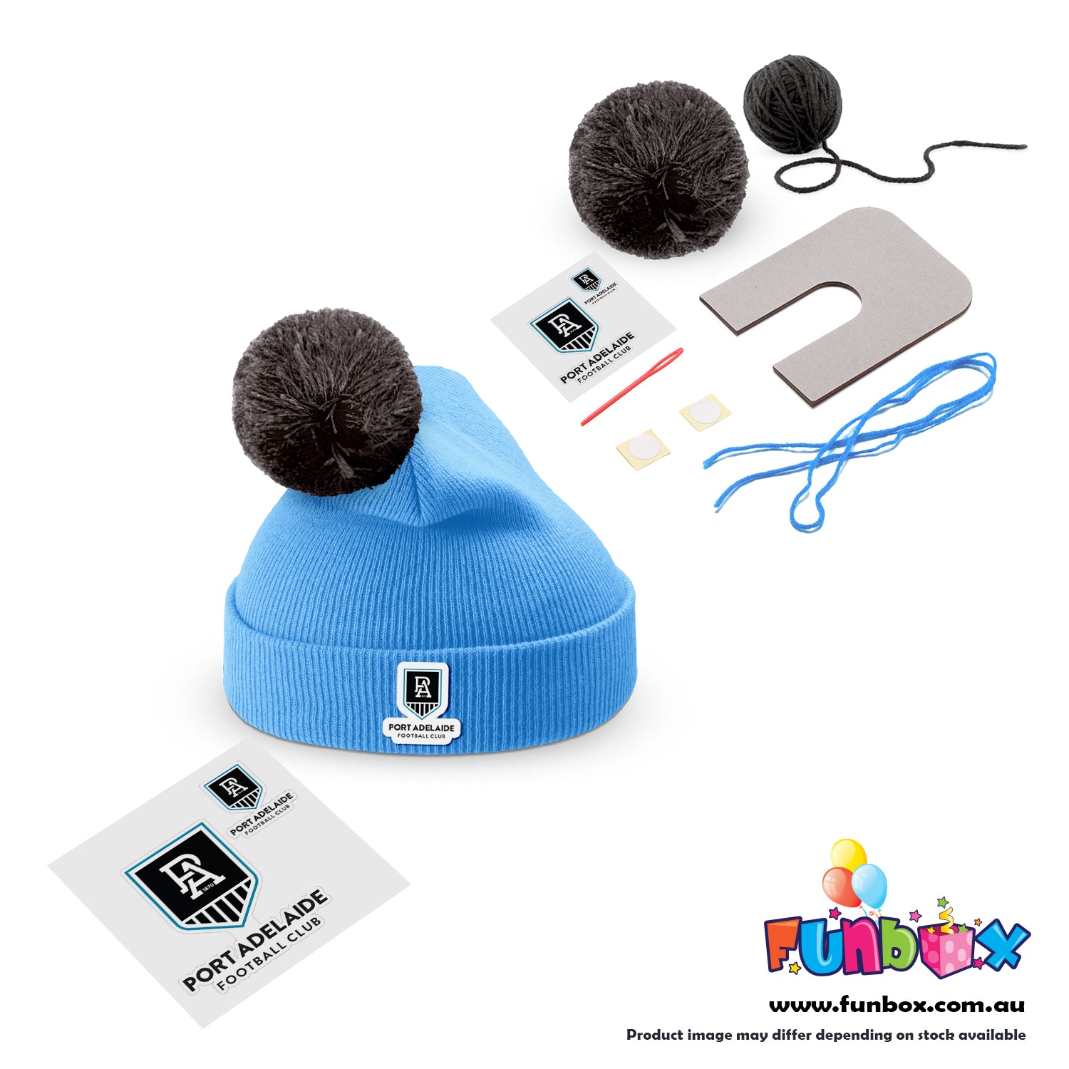 Beanie & Pom Pom Kit in AFL Colours - Choose Your Team!