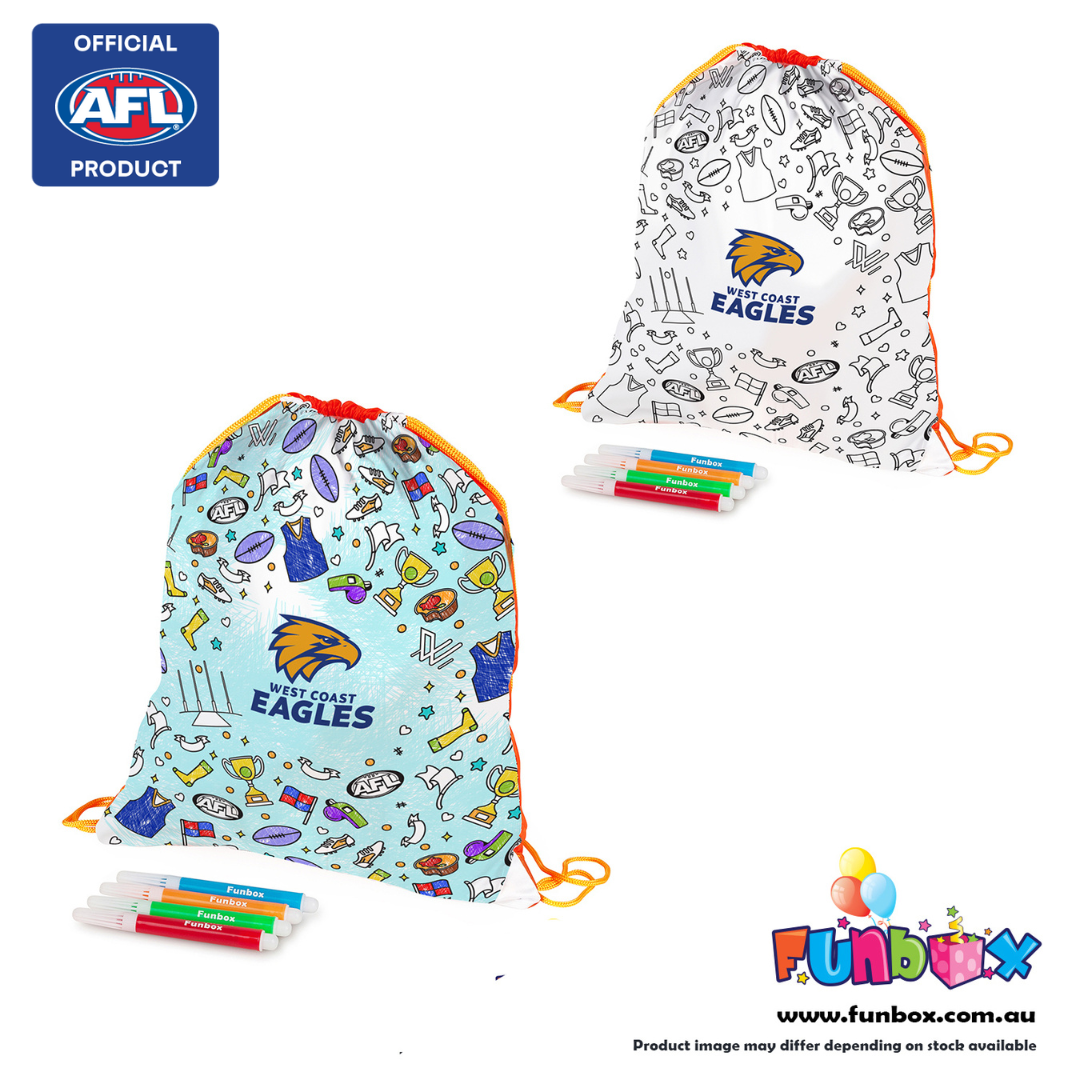 AFL Colour-In Drawstring Bag - Choose Your Team!