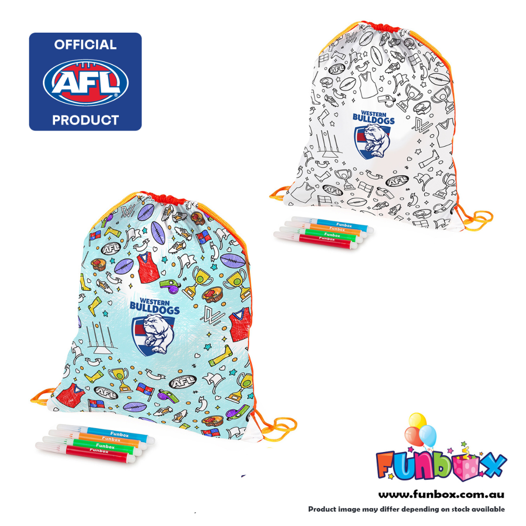 AFL Colour-In Drawstring Bag - Choose Your Team!