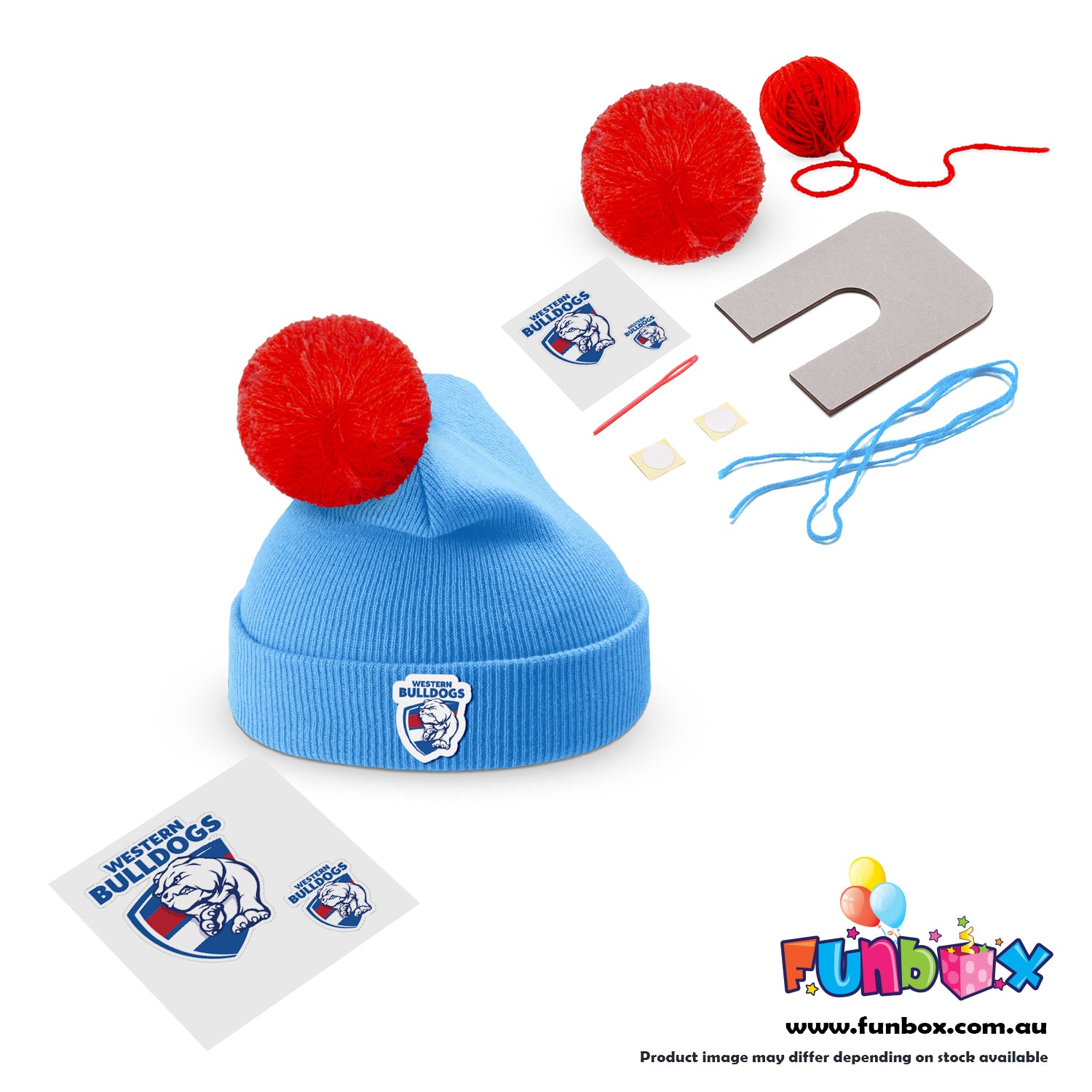 Beanie & Pom Pom Kit in AFL Colours - Choose Your Team!