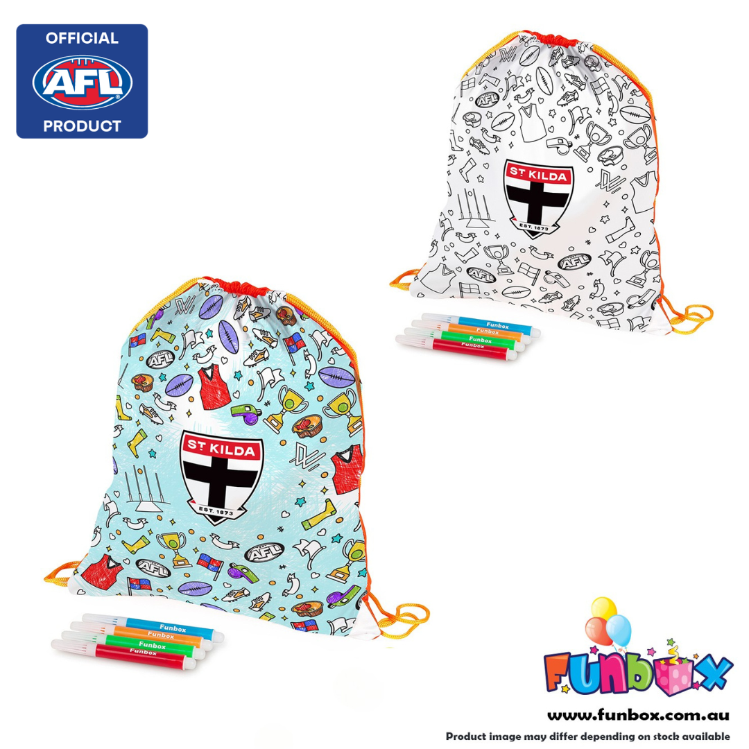 AFL Colour-In Drawstring Bag - Choose Your Team!