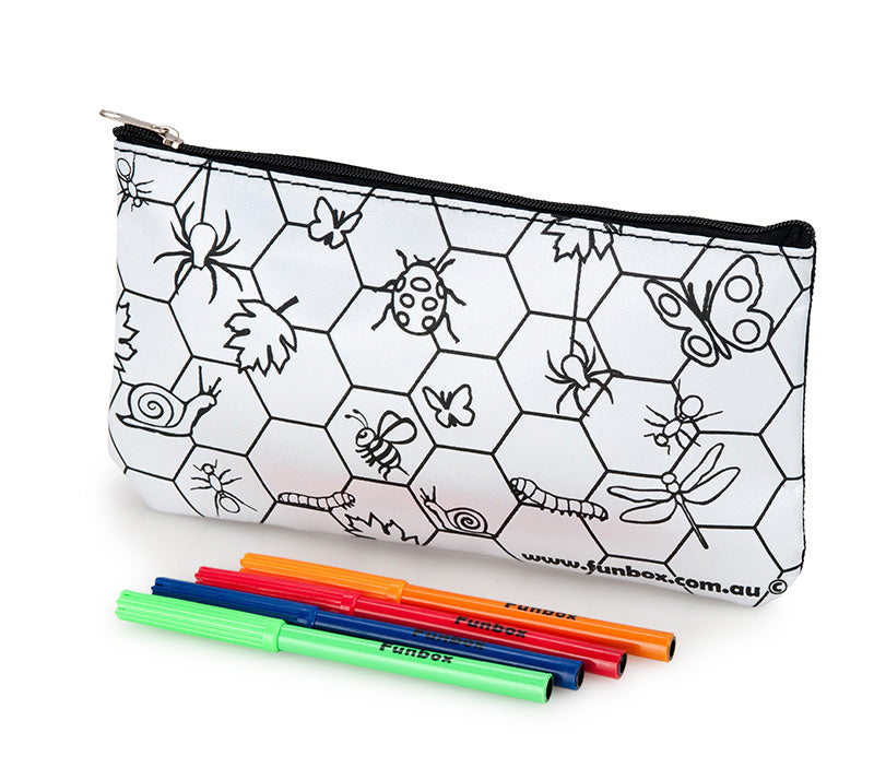 Colour-In Insect Pencil Case
