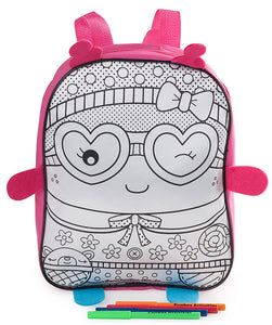 Colour-Me-In Cutie Backpack with Texters